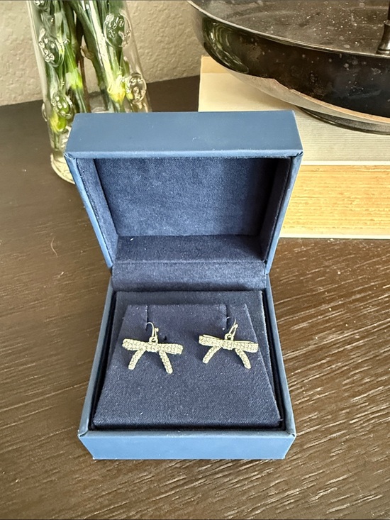 Ann Taylor Jewelry - Silver Pave Bow Dangle Earrings - Women Jewelry